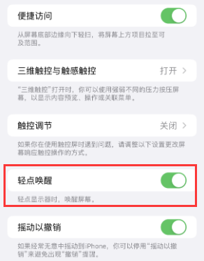 濉溪苹果授权维修站分享iPhone轻点无法唤醒怎么办 